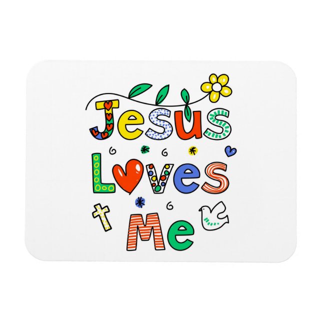 Jesus Loves Me Magnet (Horizontal)