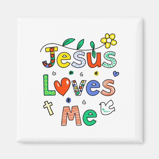 Jesus Loves Me Magnet (Front)