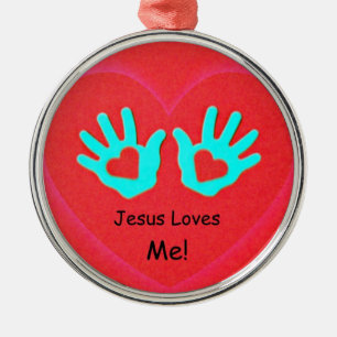 Jesus Loves Me! Metal Tree Decoration