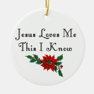 JESUS LOVES ME-ORNAMENT CERAMIC ORNAMENT
