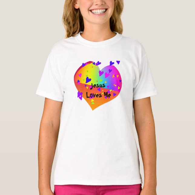 Jesus Loves Me Personalise Kids  T-Shirt (Front)