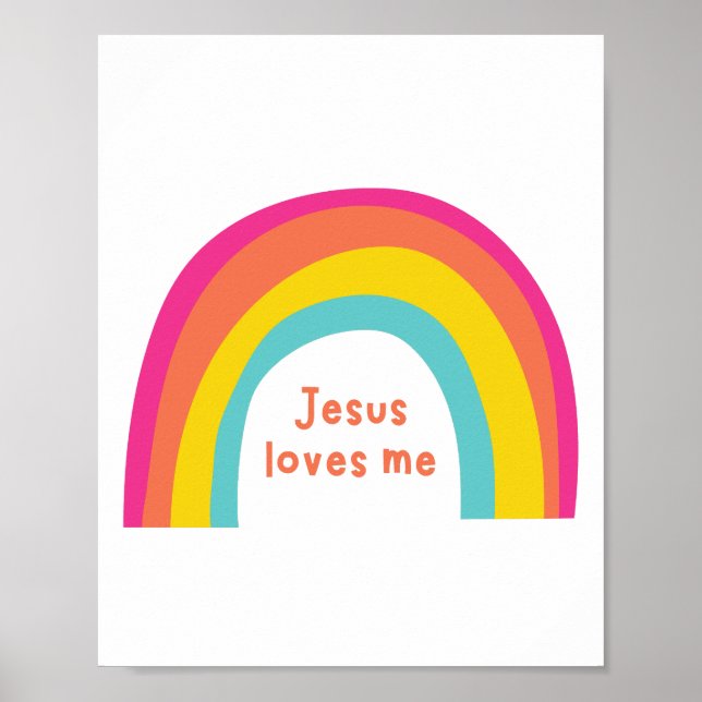 Jesus loves me rainbow Poster & Prints (Front)
