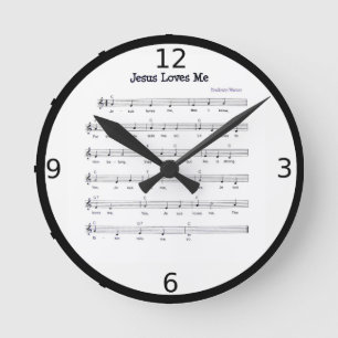 JESUS LOVES ME ROUND CLOCK