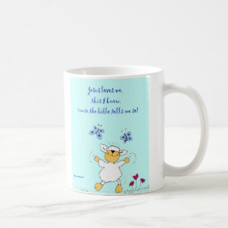 jesus loves me, sheep, mug
