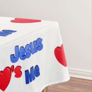Jesus Loves Me Tablecloth