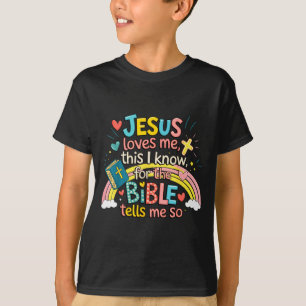 Jesus Loves Me This I Know Boys Kids Toddler Jesus T-Shirt
