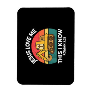 Jesus Loves Me This I Know Excavator Christian Magnet