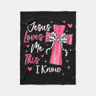 Jesus Loves Me This I Know God Religious Christian Fleece Blanket