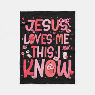 Jesus Loves Me This I Know God Religious Christian Fleece Blanket