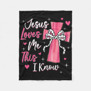 Jesus Loves Me This I Know God Religious Christian Fleece Blanket