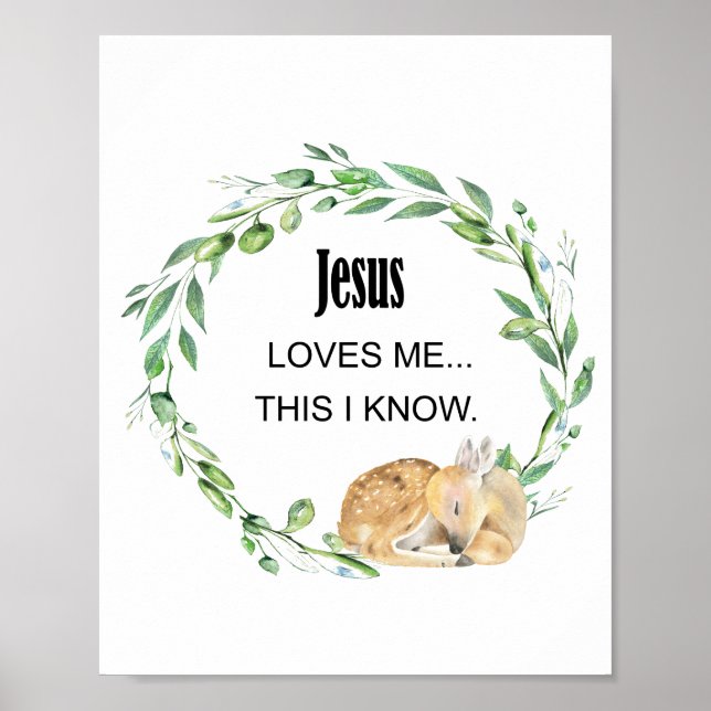 Jesus loves me this i know poster (Front)