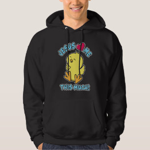 Jesus Loves Me This Much Christian Easter Cute Yel Hoodie