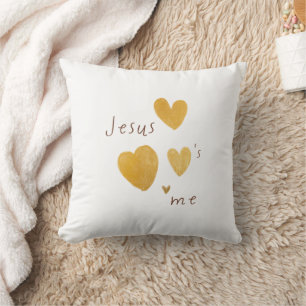 Jesus loves me. Throw Pillow. modern Cushion