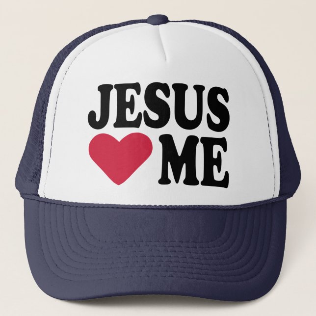 Jesus loves me trucker hat (Front)