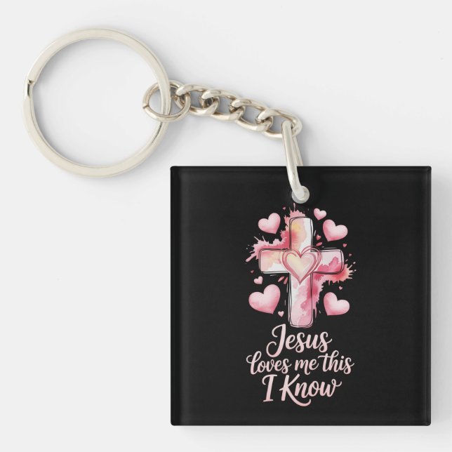 Jesus Loves Me Valentine Keychain (Front)