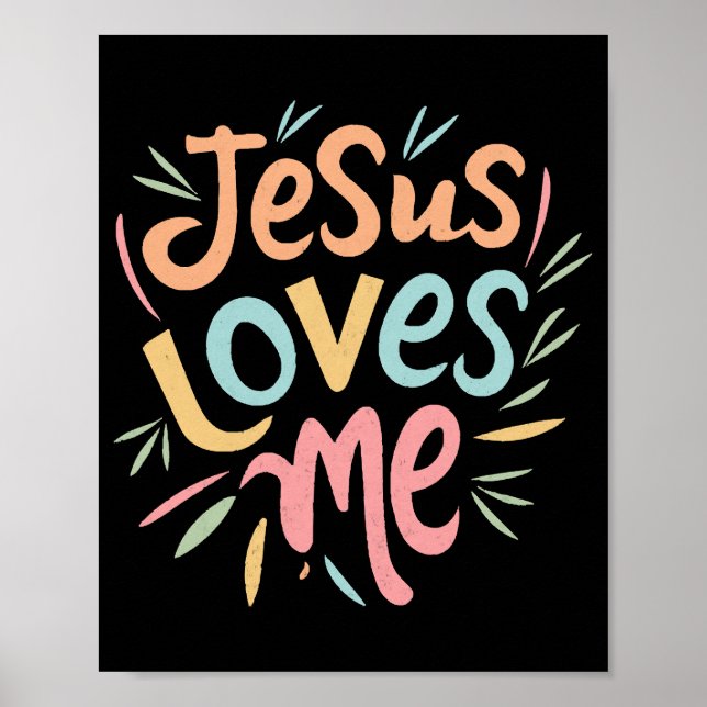 Jesus Loves Me - vintage design  Poster (Front)