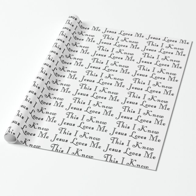 JESUS LOVES ME-WRAPPING PAPER (Unrolled)