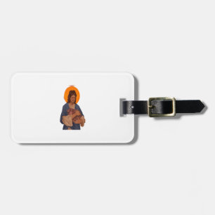 Jesus Loves Moo Deng T-Shirt Luggage Tag