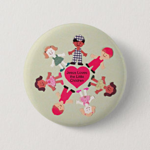 Jesus Loves the Little Children 6 Cm Round Badge