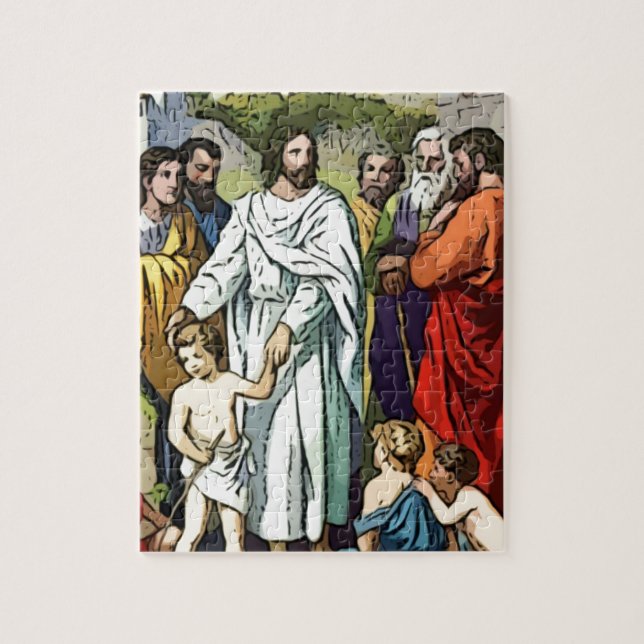 Jesus Loves The Little Children Jigsaw Puzzle (Vertical)