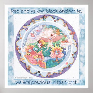 Jesus loves the little children of the world poster