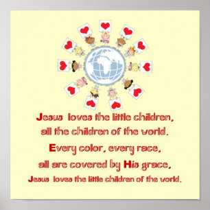 Jesus Loves the Little Children Poster