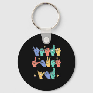 Jesus Loves You Asl Christian Jesus Toddler I Sign Key Ring