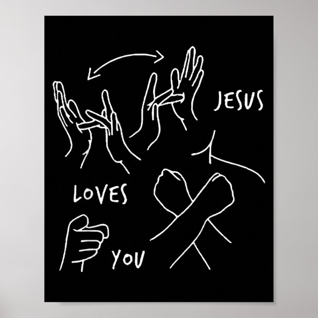 Jesus Loves You Asl Sign Language Christian  (Front)