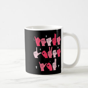 Jesus Loves You Asl Sign Language Christian Valent Coffee Mug