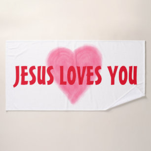 JESUS LOVES YOU Bath Towel Set