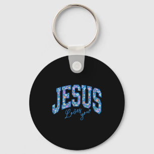Jesus Loves You, Bible God Faith Church Christian Key Ring