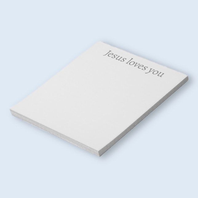 Jesus loves you | Black & dark grey Notepad (Creator Uploaded)