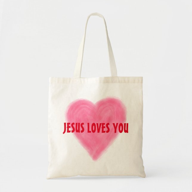 JESUS LOVES YOU Budget Tote (Front)