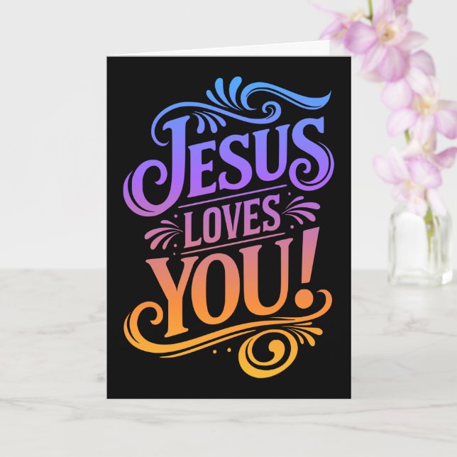 JESUS LOVES YOU! CARD (Orchid)