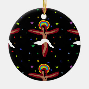 Jesus Loves You Ceramic Ornament