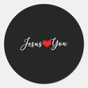 Jesus Loves You - Christian Classic Round Sticker