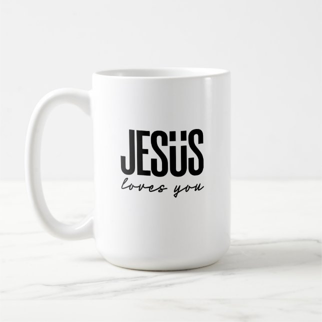 JESUS LOVES YOU | CHRISTIAN COFFEE MUG (Left)