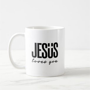 JESUS LOVES YOU   CHRISTIAN COFFEE MUG
