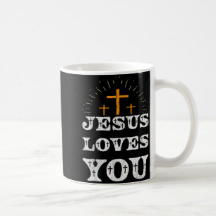 Jesus Loves You Christian Cross Faith Coffee Mug