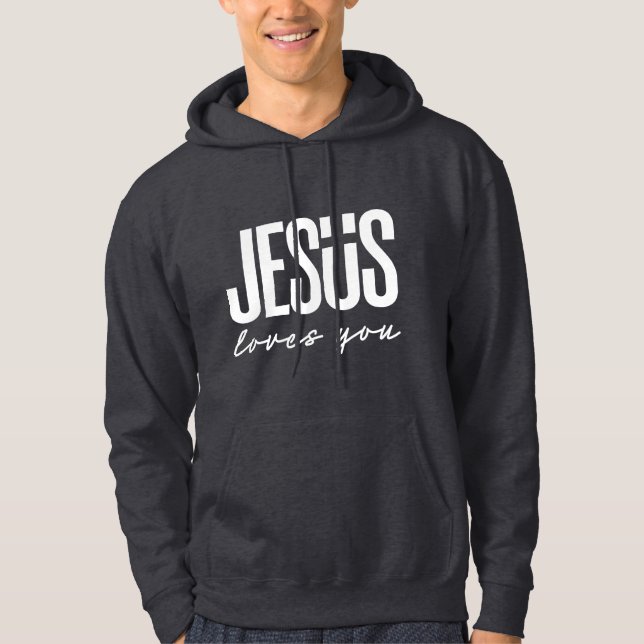 JESUS LOVES YOU | CHRISTIAN  HOODIE (Front)