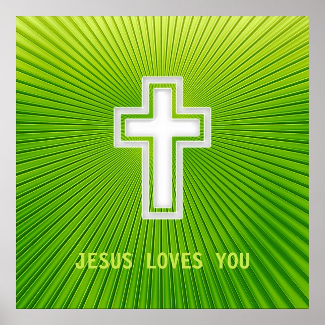 JESUS LOVES YOU  - Christian Poster (Front)
