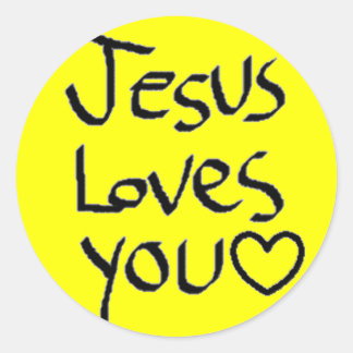 Jesus Loves You Classic Round Sticker