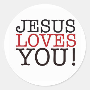 Jesus Loves You! Classic Round Sticker