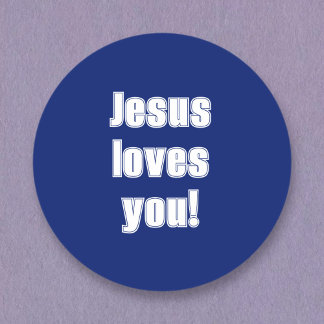 Jesus loves you! classic round sticker