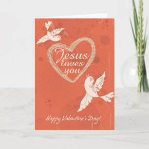 Jesus Loves You Custom Valentine's Day Card