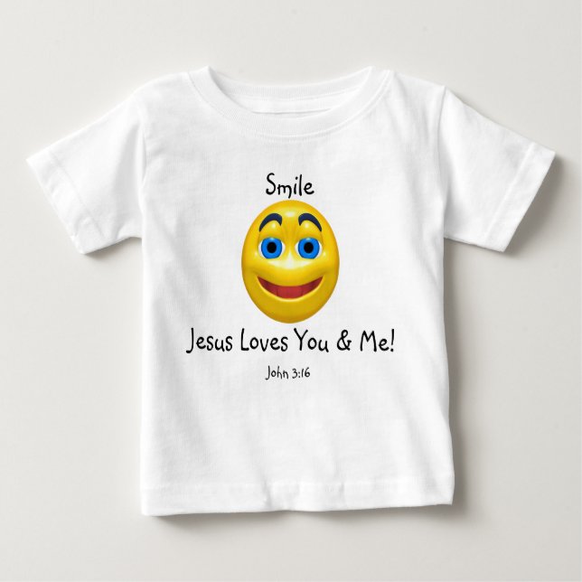 Jesus Loves You Customise it Baby T-Shirt (Front)