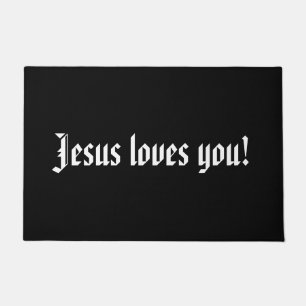 Jesus loves you! doormat