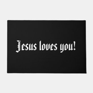 Jesus loves you! doormat