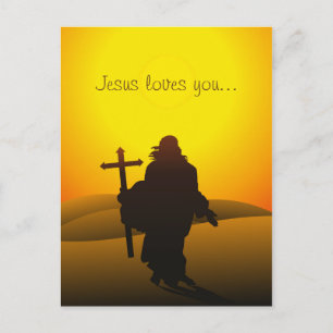 Jesus Loves You Easter Postcard