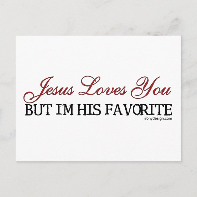 Jesus Loves You Favourite Postcard (Front)